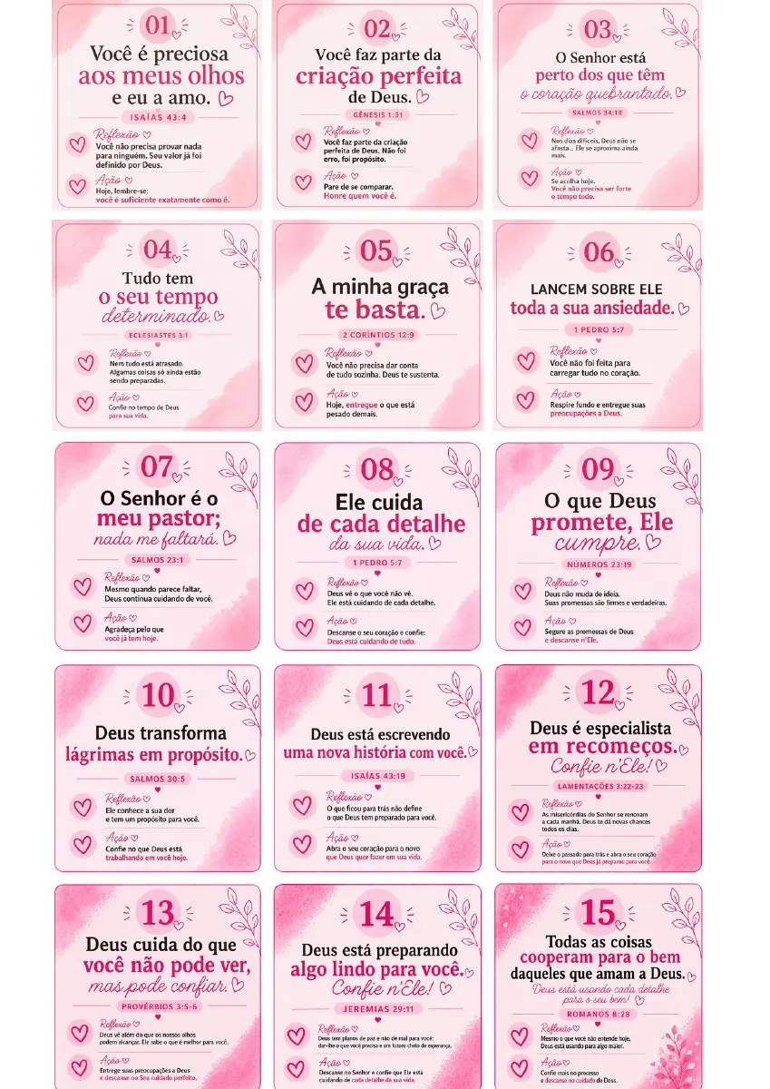 Prévia das 45 mensagens que Deus quer te lembrar